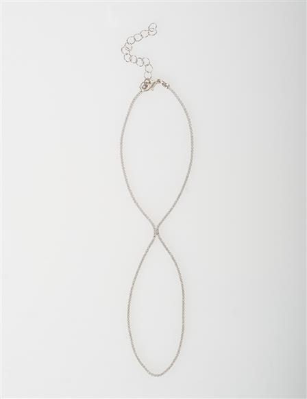 Stone-Detail Hand Chain Silver