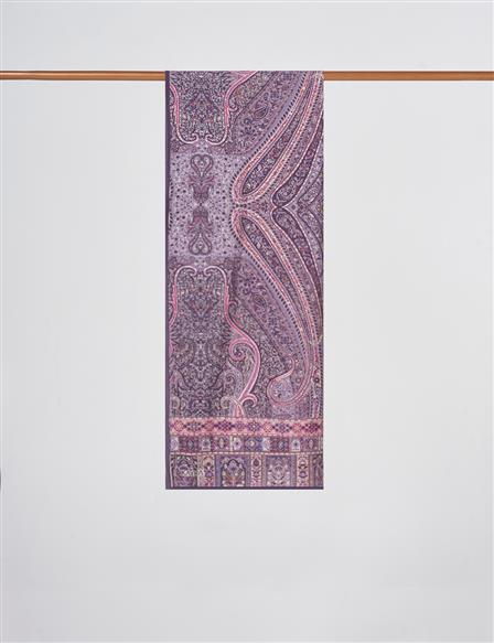 Mixed Pattern Lyocell Shawl Purple