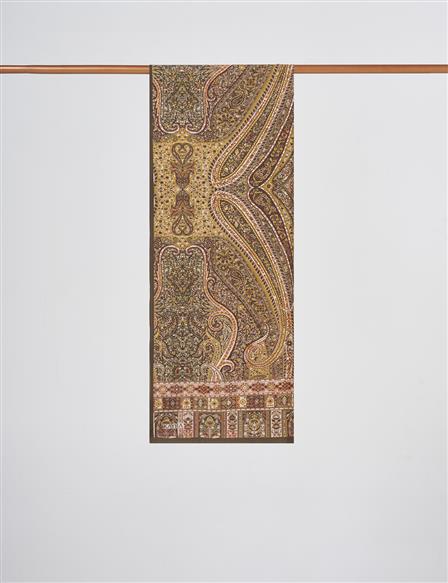 Mixed Pattern Lyocell Shawl Brown