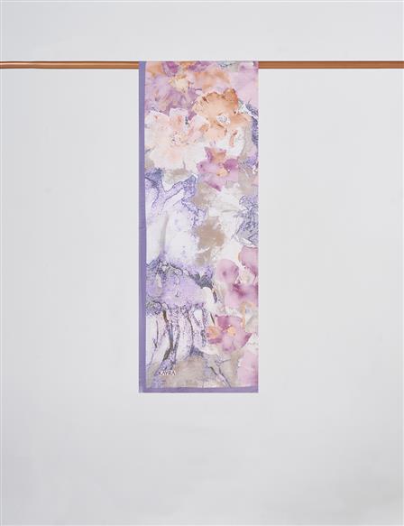 Watercolor Pattern Lyocell Shawl Lilac