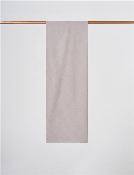 Monogram Pattern Viscose Shawl Silver