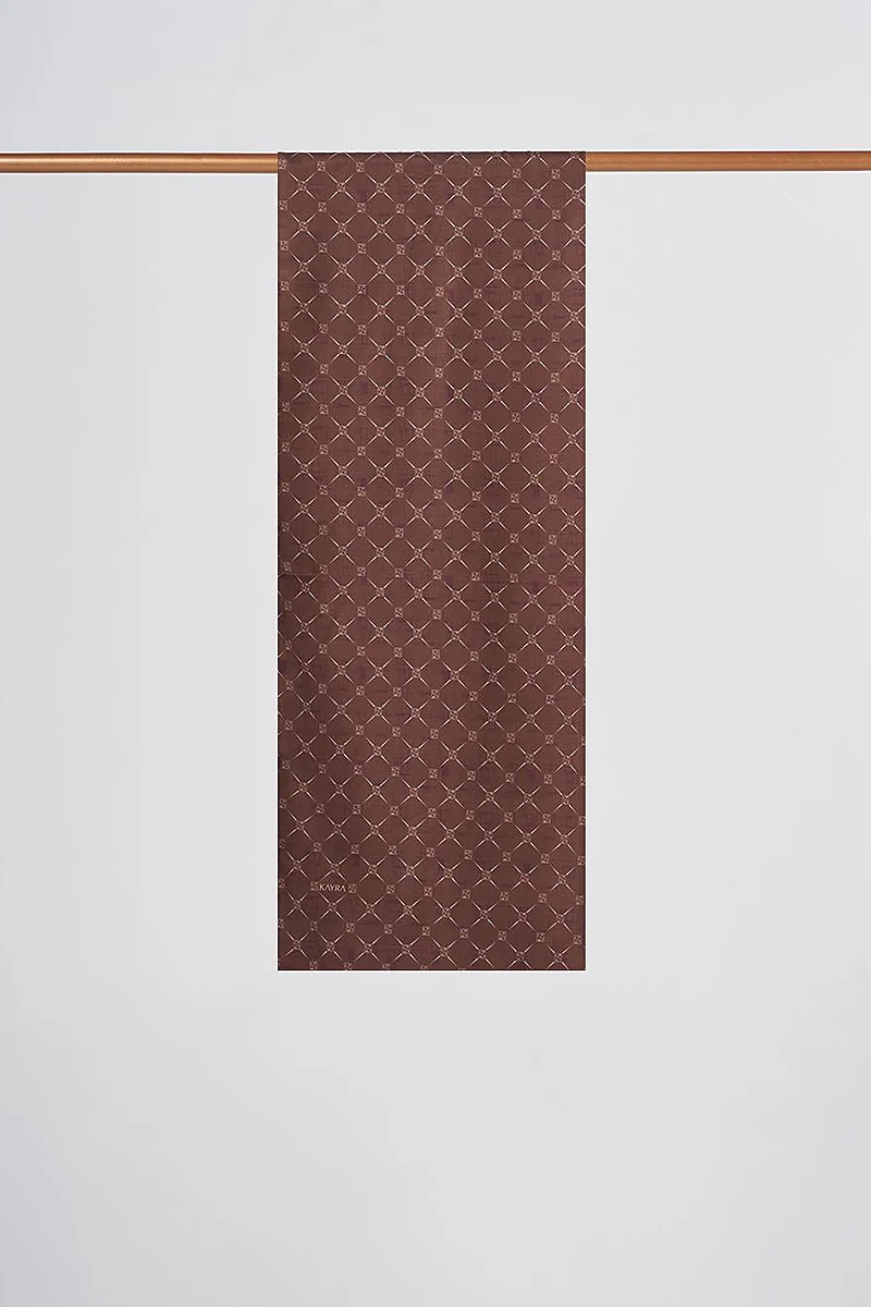 Monogram Patterned Shawl Dark Brown