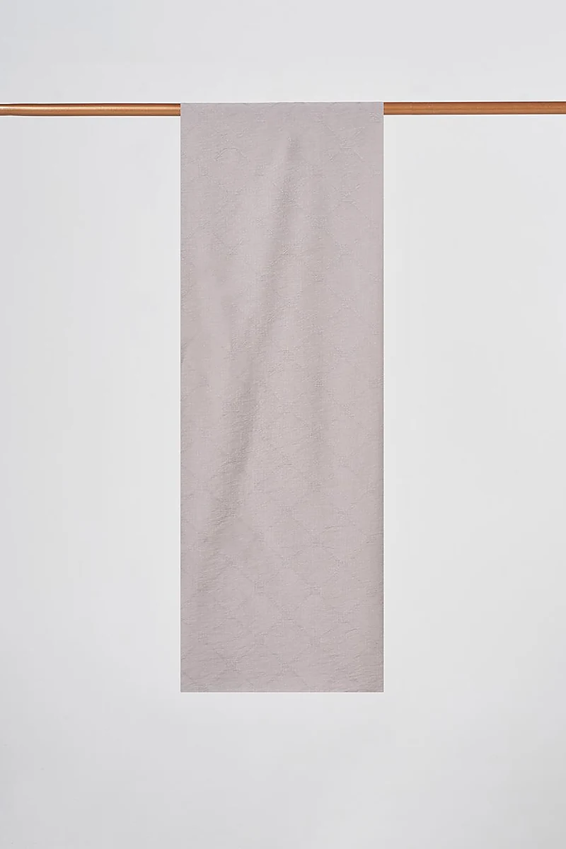 Monogram Pattern Viscose Shawl Silver