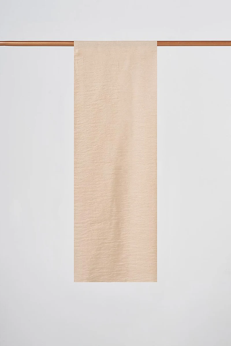 Glossy Striped Viscose Shawl Beige