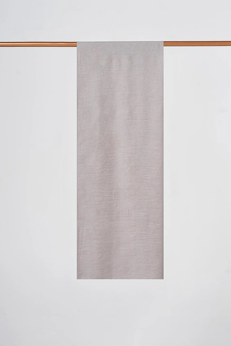 Glossy Striped Viscose Shawl Silver