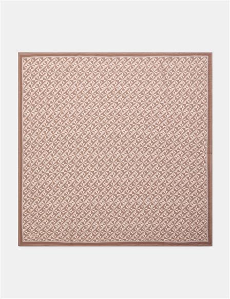 100% Lyocell Monogram Patterned Scarf Powder Pink