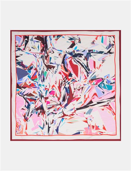 Prism Pattern Viscose Scarf Pink