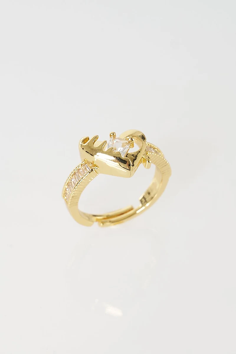 Heart Figure Ring Gold