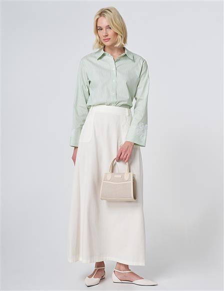 Torba Cepli Non Denim Etek Ekru 