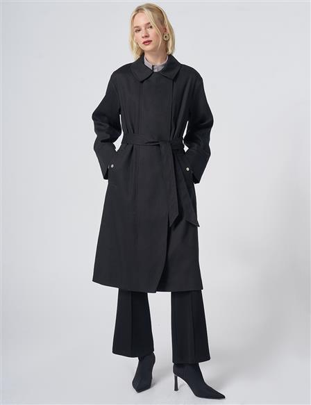 Belted Trench Coat – Black