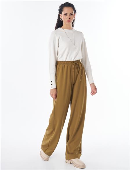Relaxed-Fit Trousers– Olive