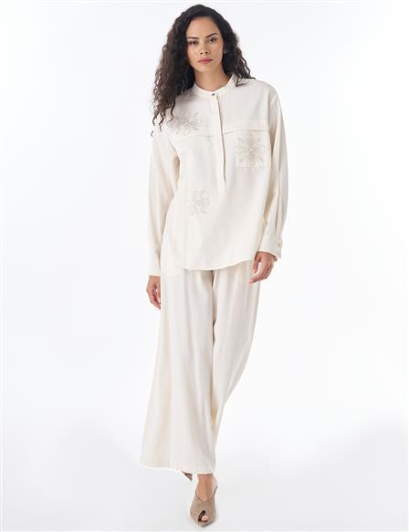 Hotfix Print Lyocell Set – Cream