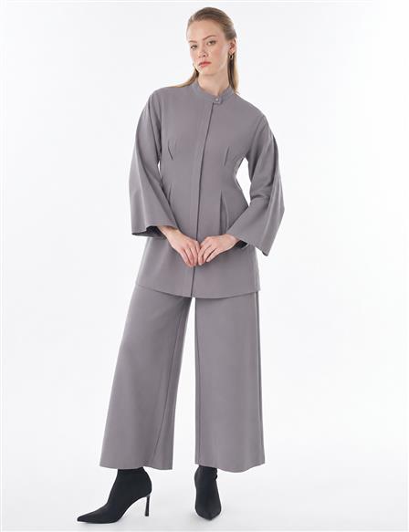 Dart Detail Cotton Linen Tunic – Dark Mink