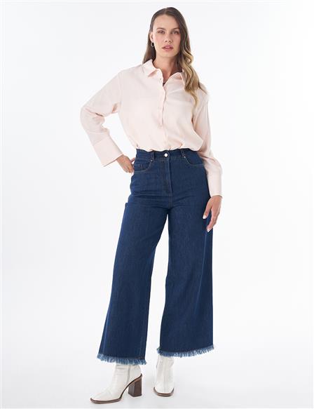 Tasseled Denim Pants – Indigo