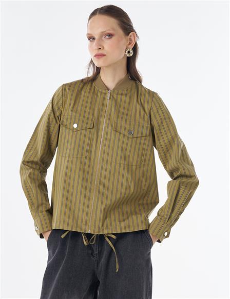 Cotton College Collar Blouse - Mustard
