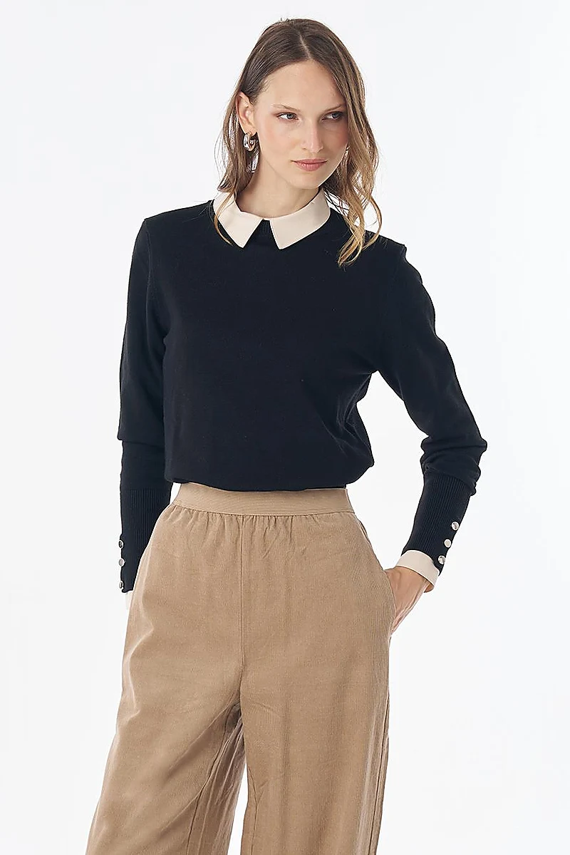 Elastic Waist Corduroy Trousers – Mink