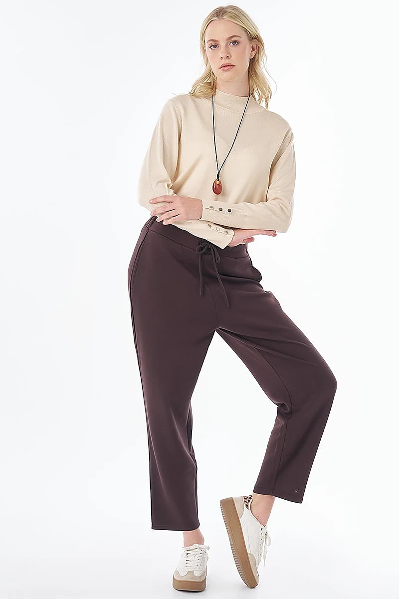 Bağcıklı Relax Fit Pantolon Kahve