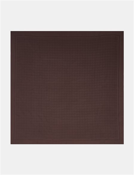 Monogram Patterned Scarf Brown