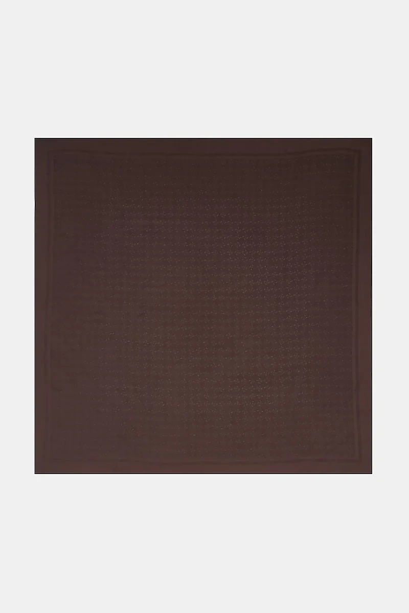 Monogram Patterned Scarf Brown