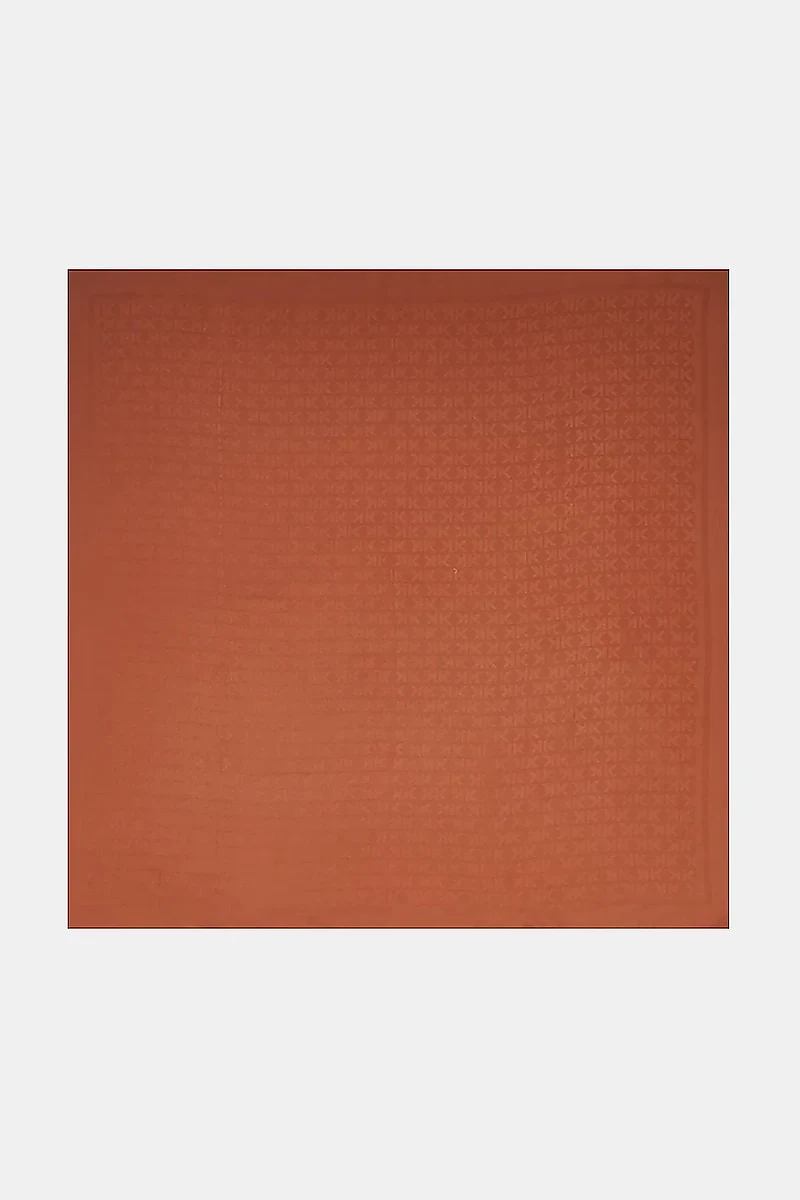 Logo Pattern Scarf Cinnamon