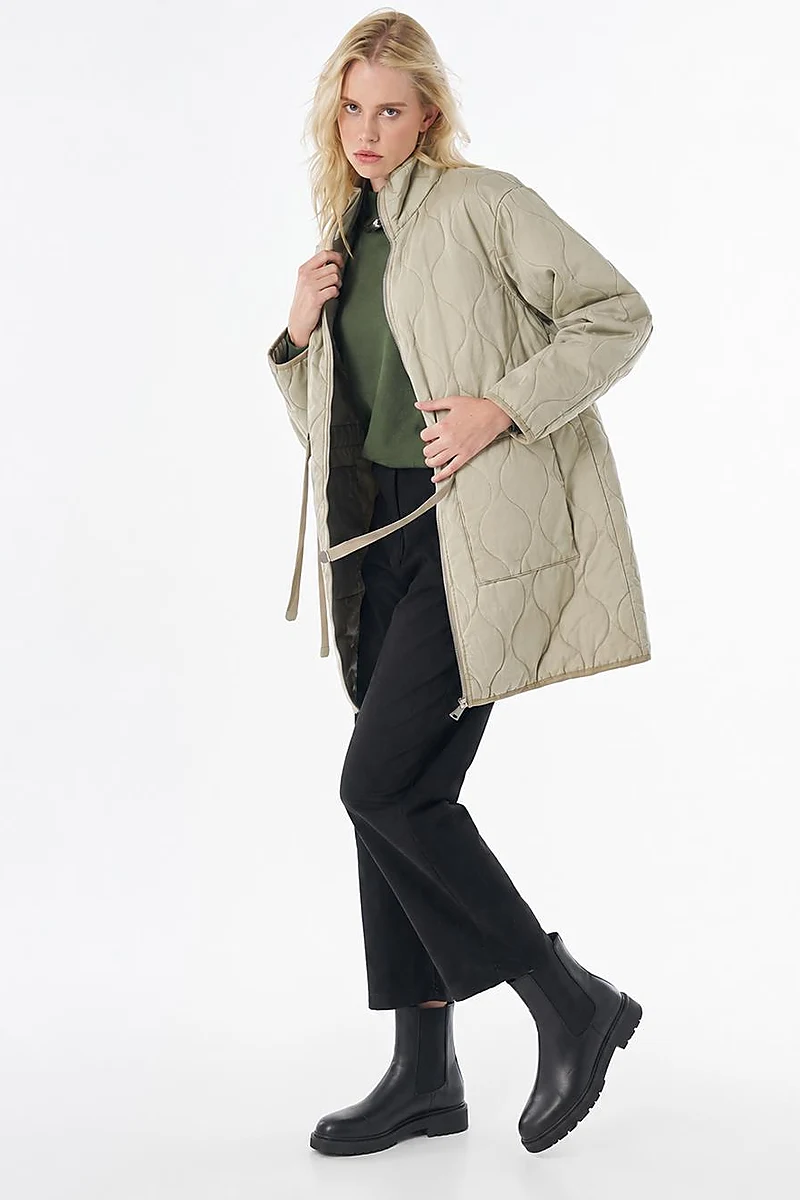 Stand Collar Anorak Jacket - Green