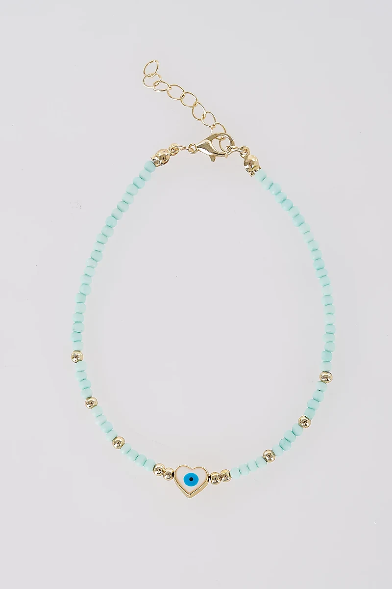 Heart Detail Anklet Gold