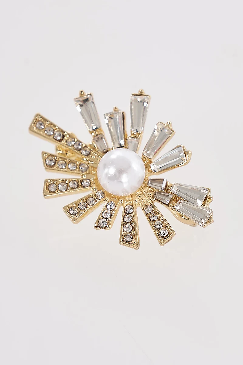 Minimalist Charm Brooch Silver