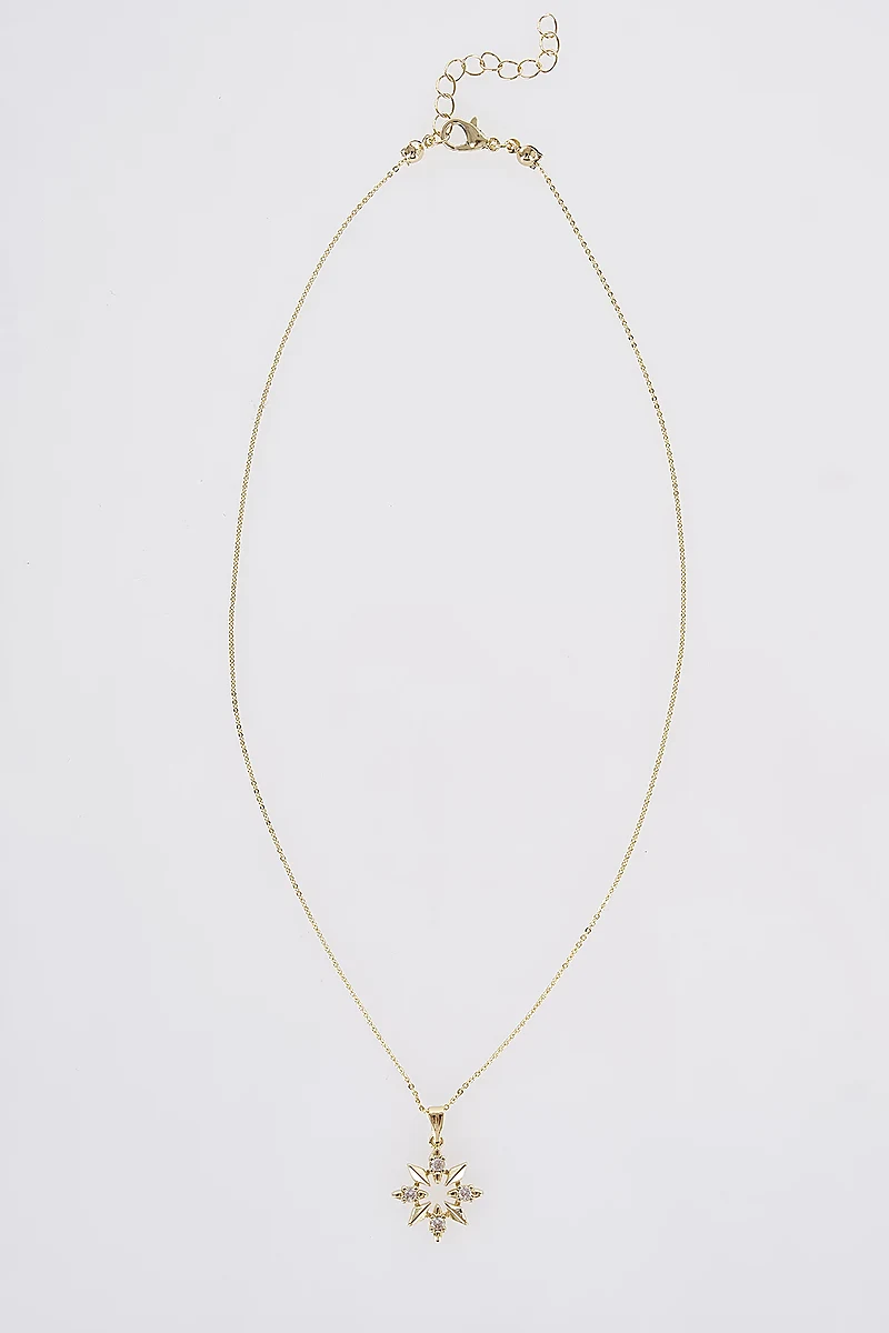 Minimal Star Necklace Gold