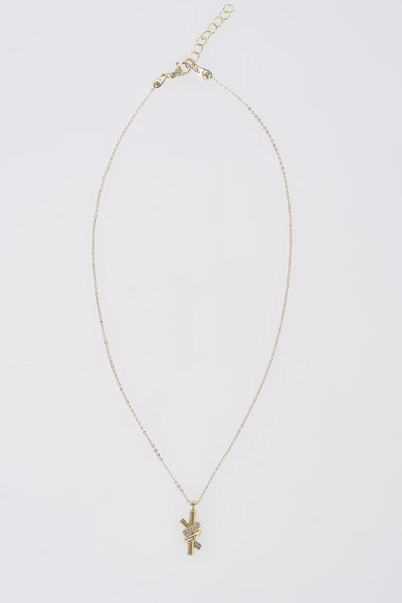 Modern Design Necklace Gold