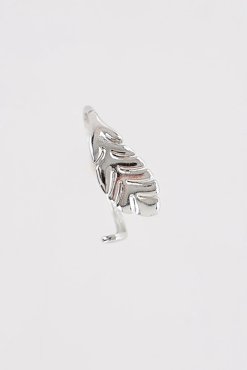 Leaf Design Ring Silver