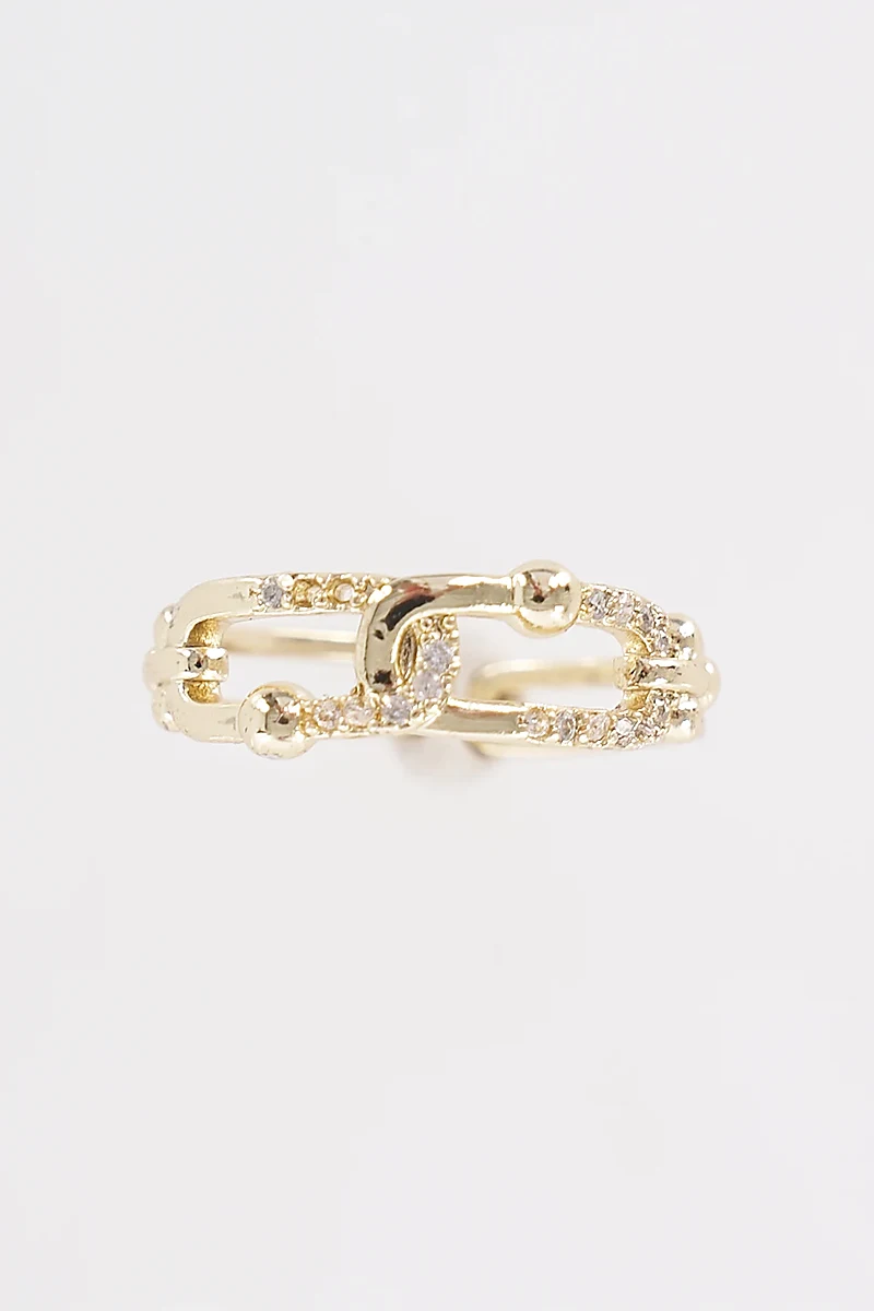 Stone Detail Ring Gold