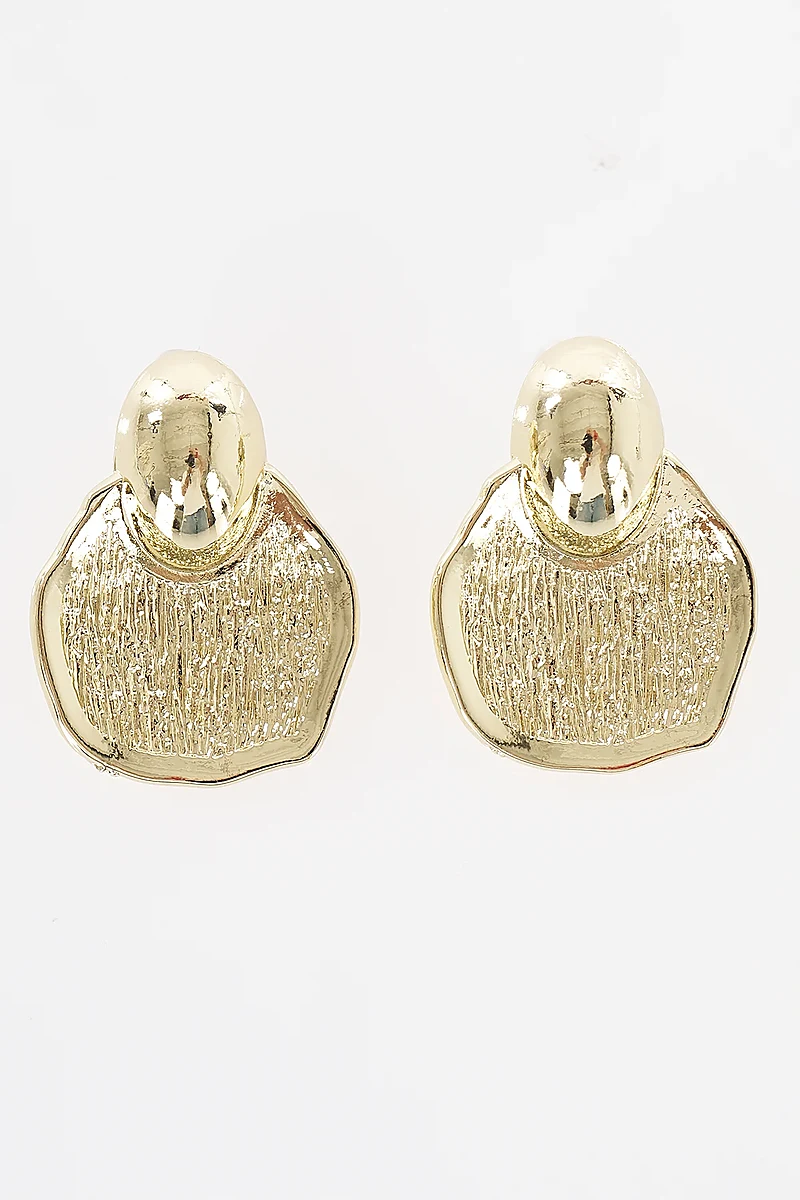 Geometric Shape Earrings Gold