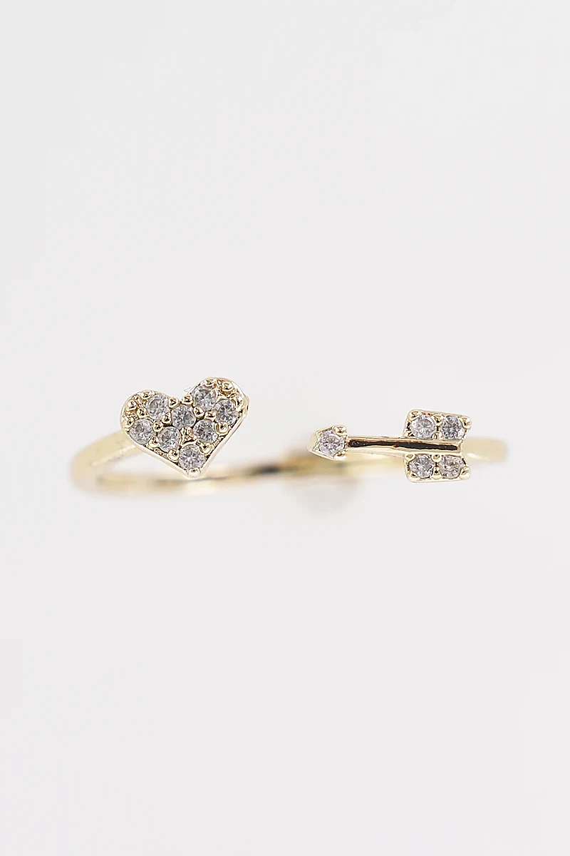 Heart Detail Ring Gold