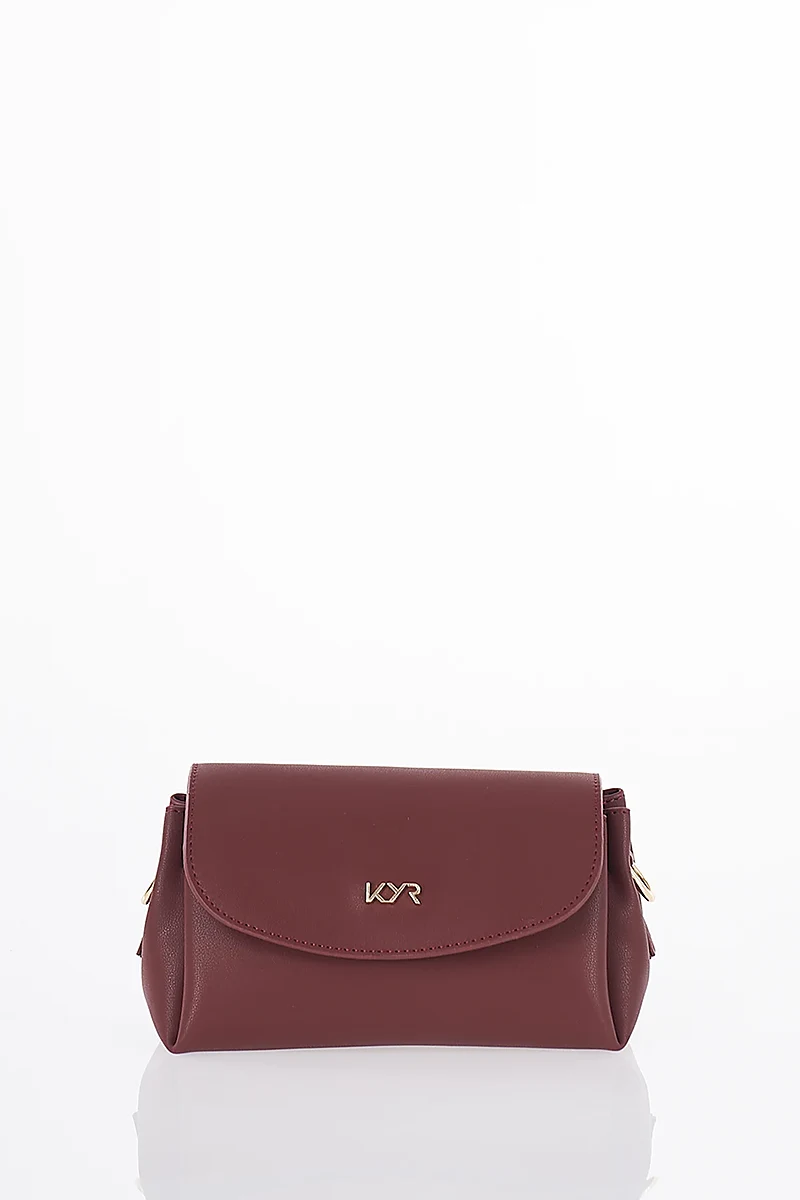 Flap Shoulder Bag Burgundy