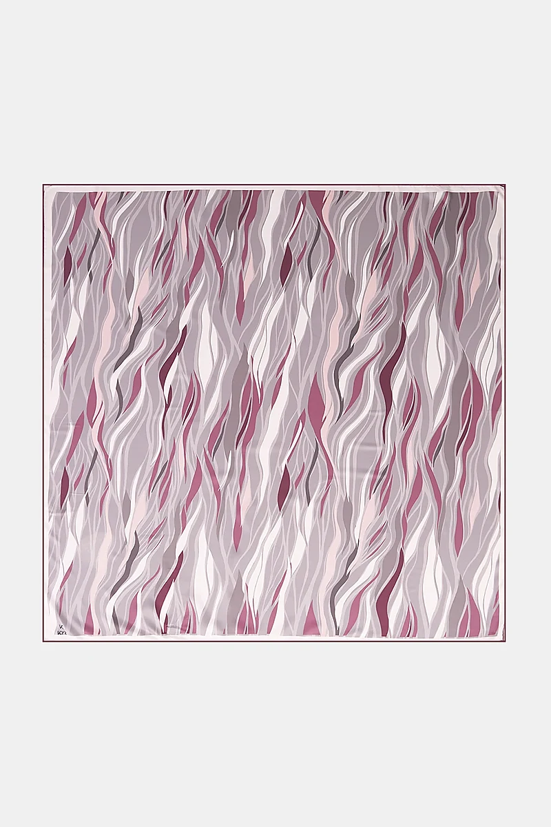 Wave Pattern Twill Scarf Dusty Rose