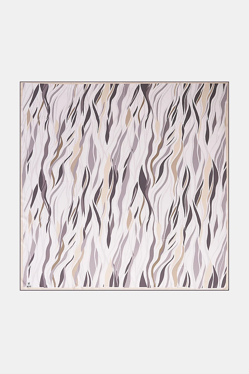 Wave Pattern Twill Scarf Stone