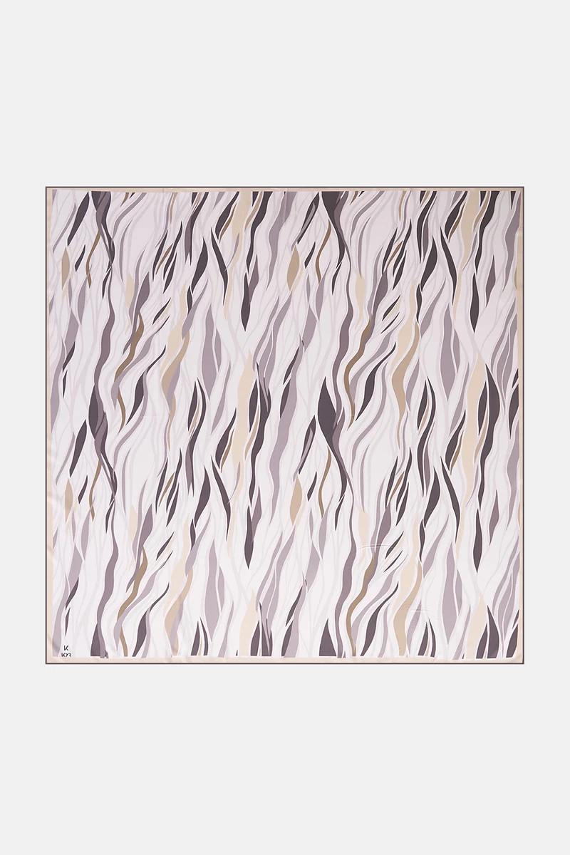 Wave Pattern Twill Scarf Stone