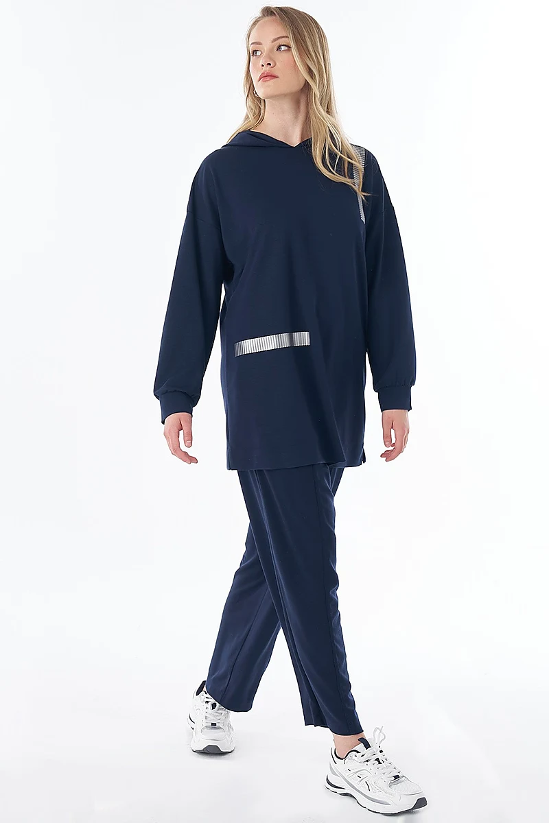 Relaxed Fit Two-Piece Set – Navy