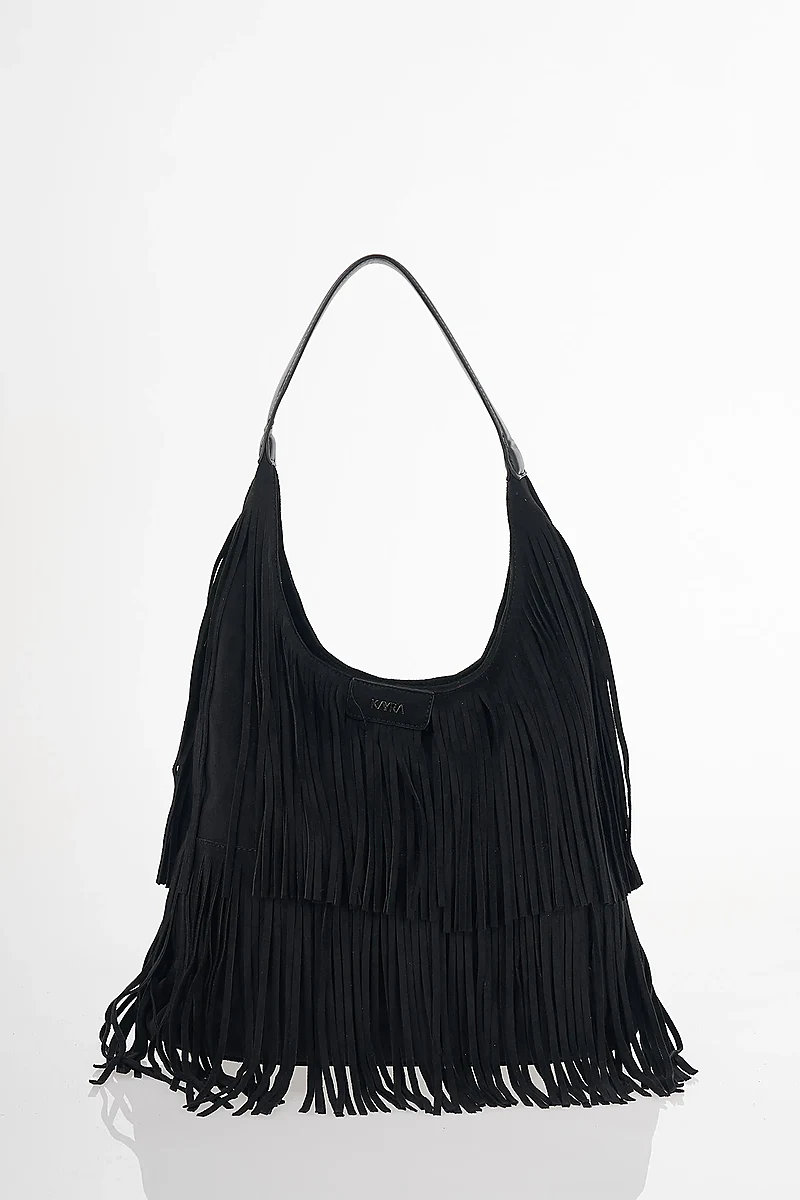Tassel Bohemian Bag Black