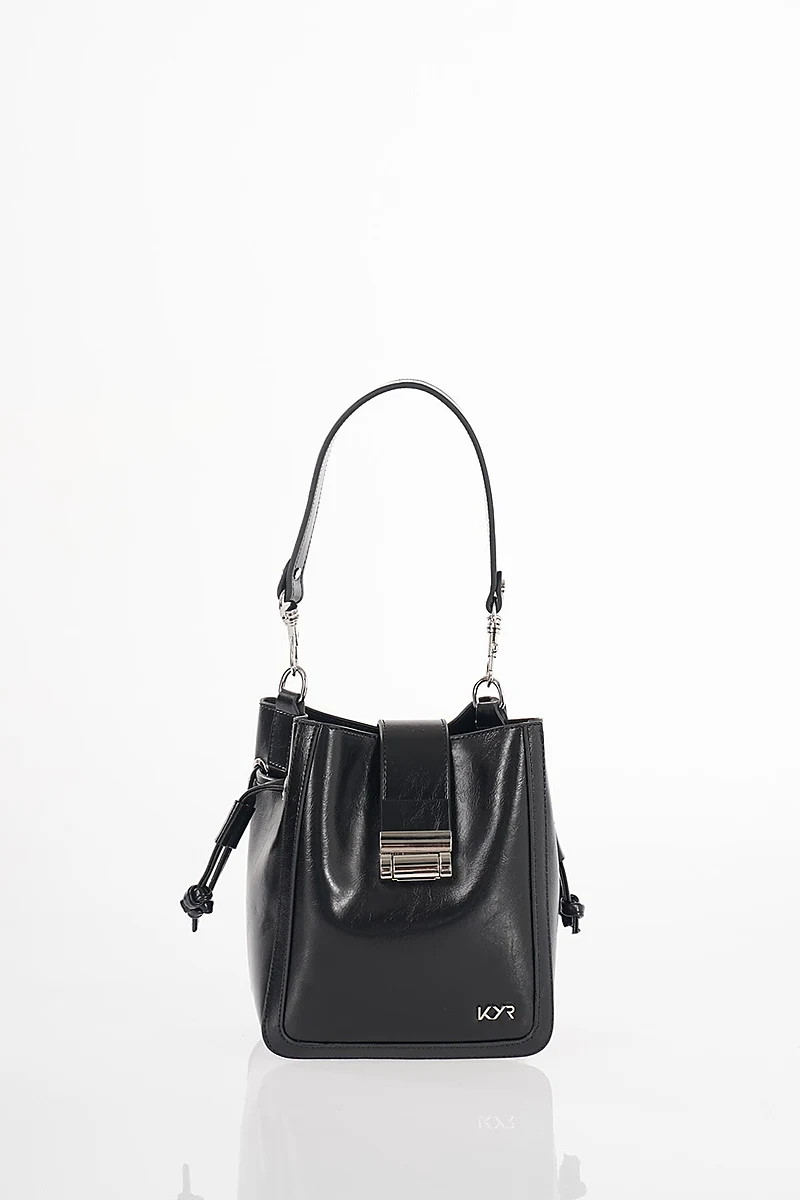 Ruched Shoulder Bag Black