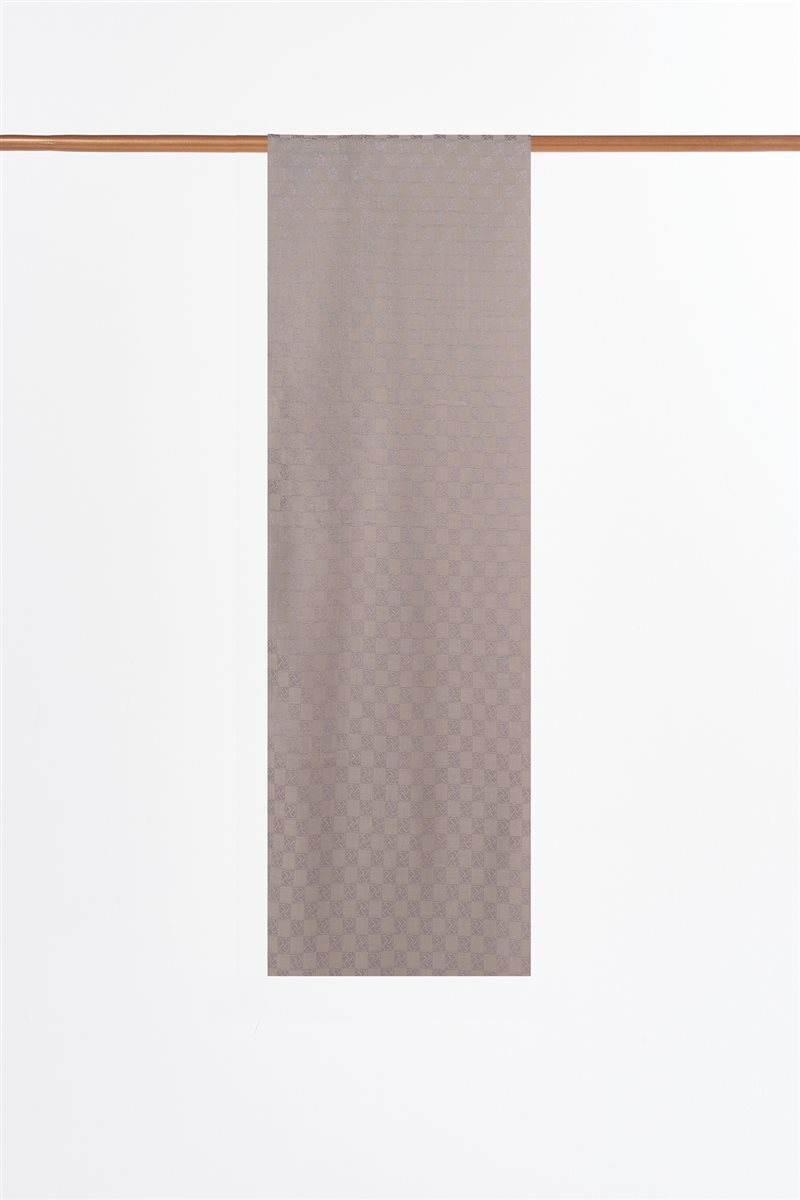Monogram Pattern Cotton Satin Shawl Gray