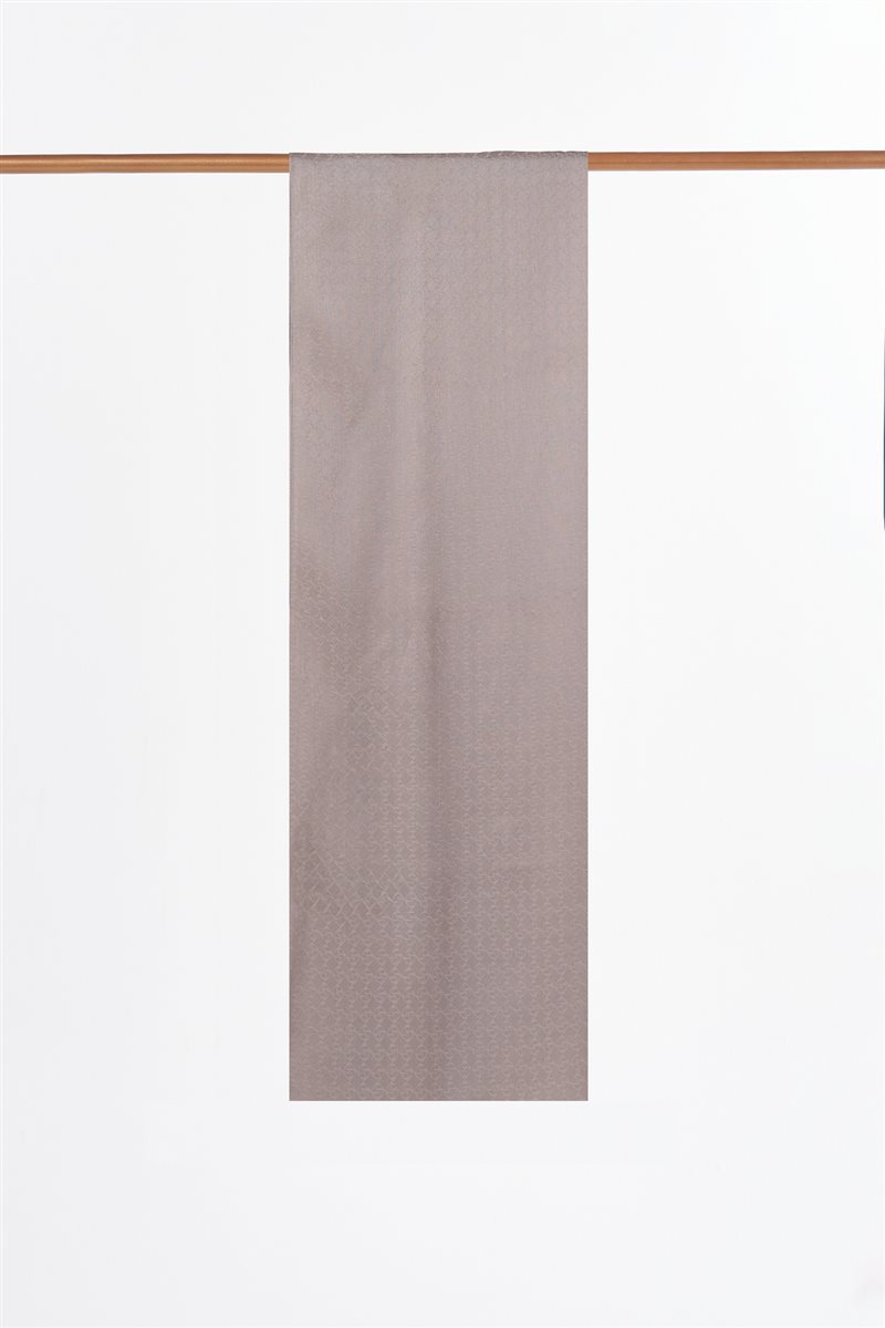 Monogram-Detail Cotton Satin Shawl Gray