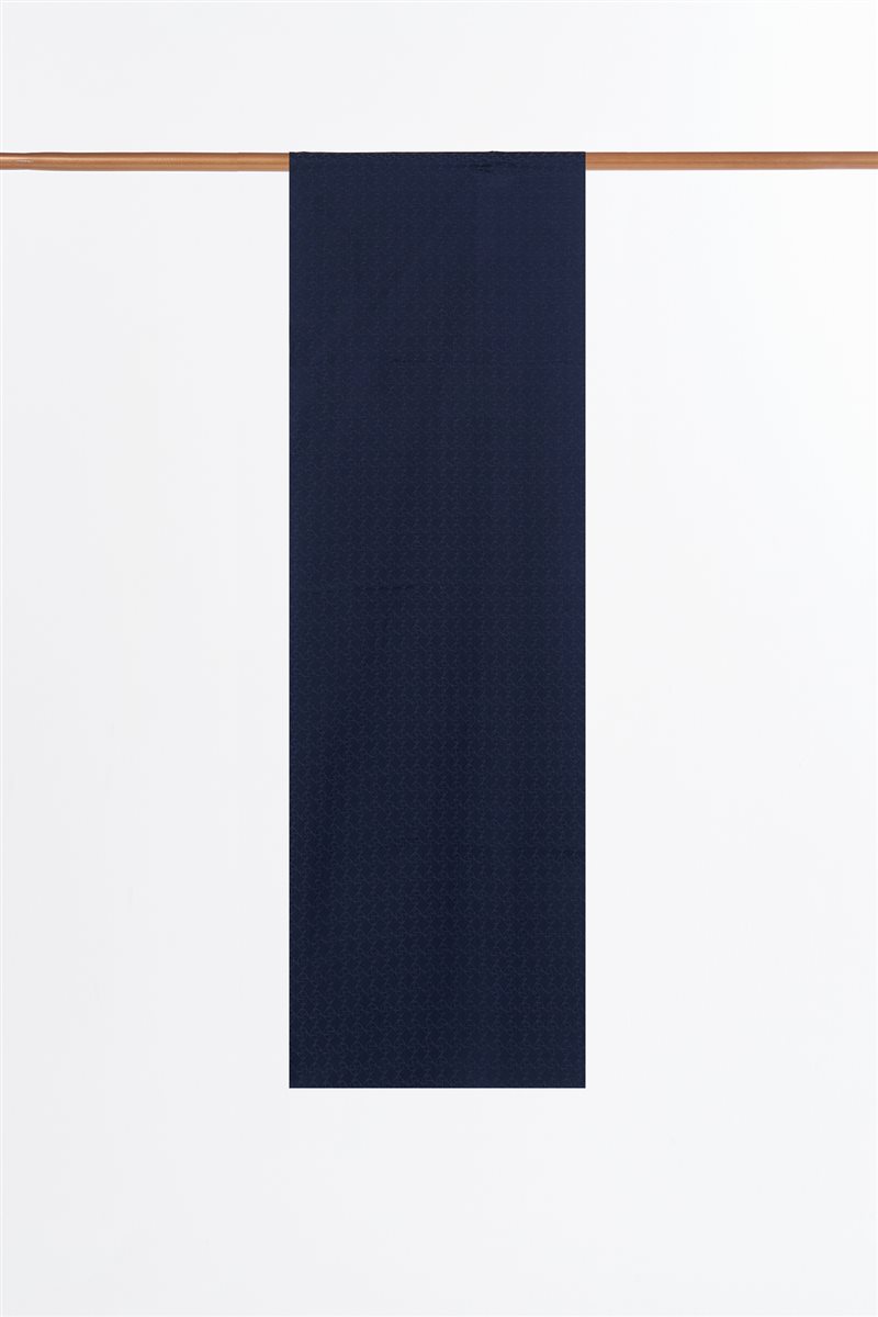 Monogram-Detail Cotton Satin Shawl Navy