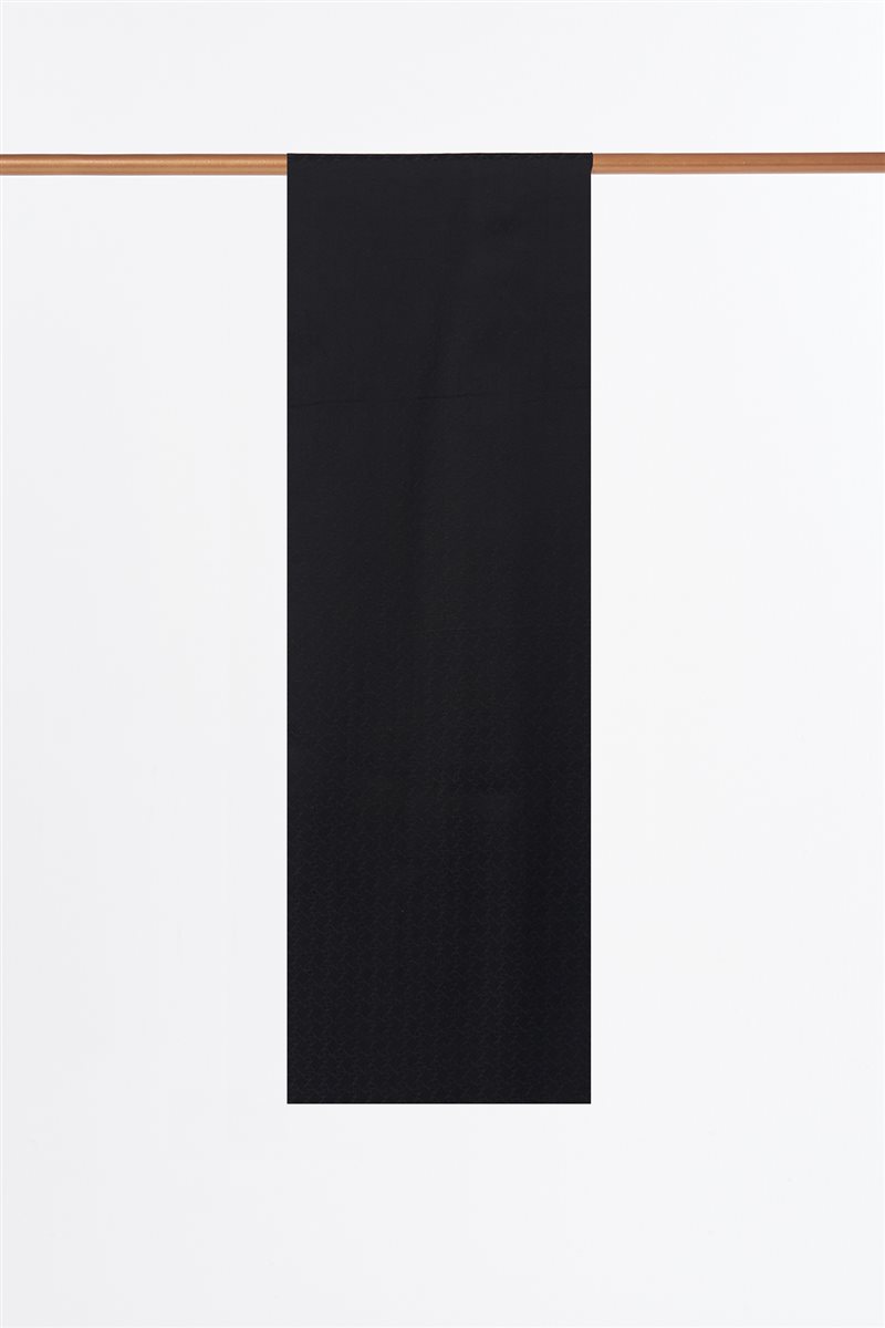 Monogram-Detail Cotton Satin Shawl Black