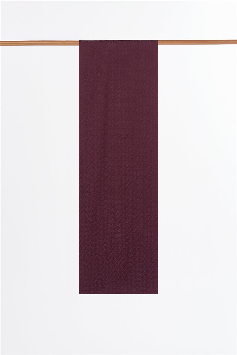 Monogram-Detail Cotton Satin Shawl Dark Plum
