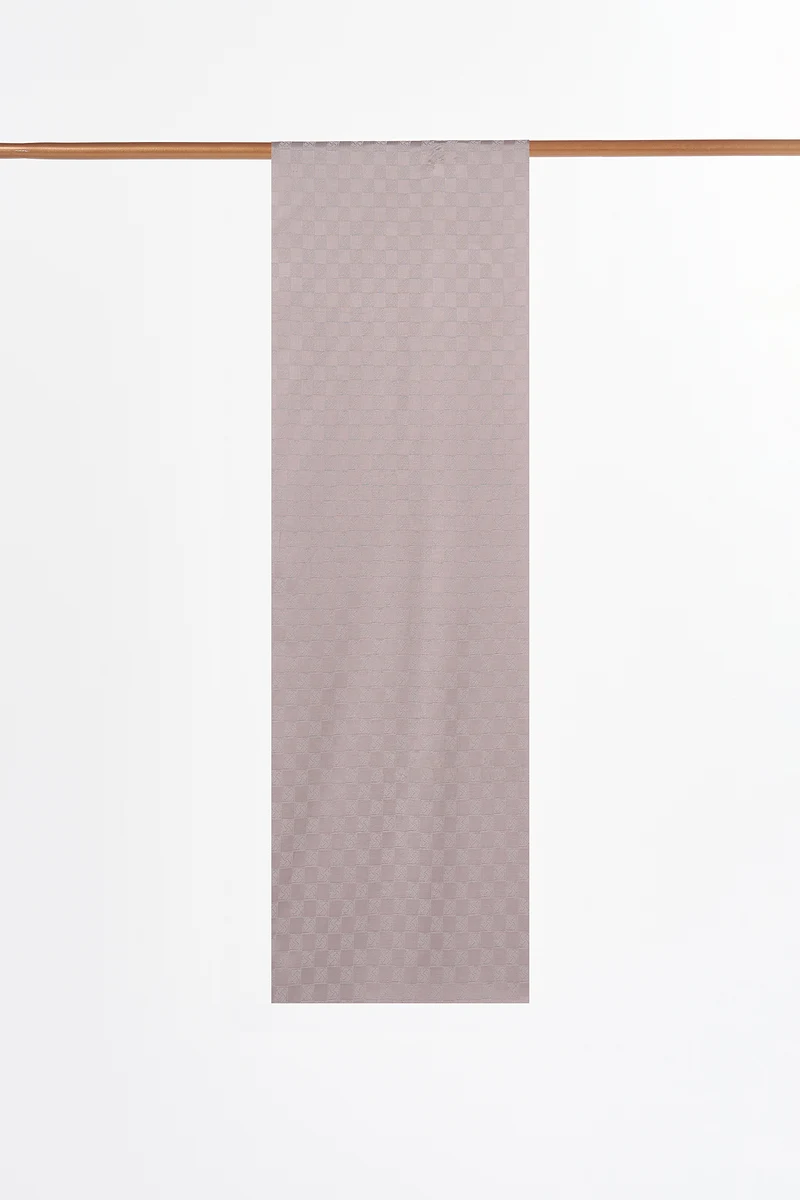 Monogram Pattern Cotton Satin Shawl Stone