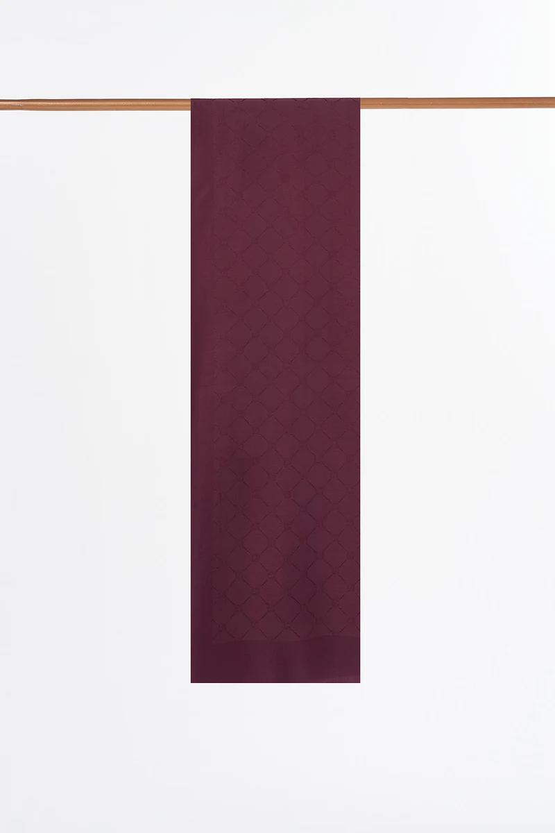 Logo Detaylı Modal Şal Bordo