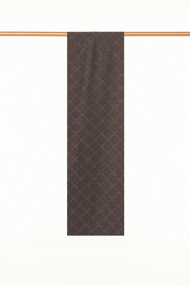Monogram Desen Pamuklu Şal Füme