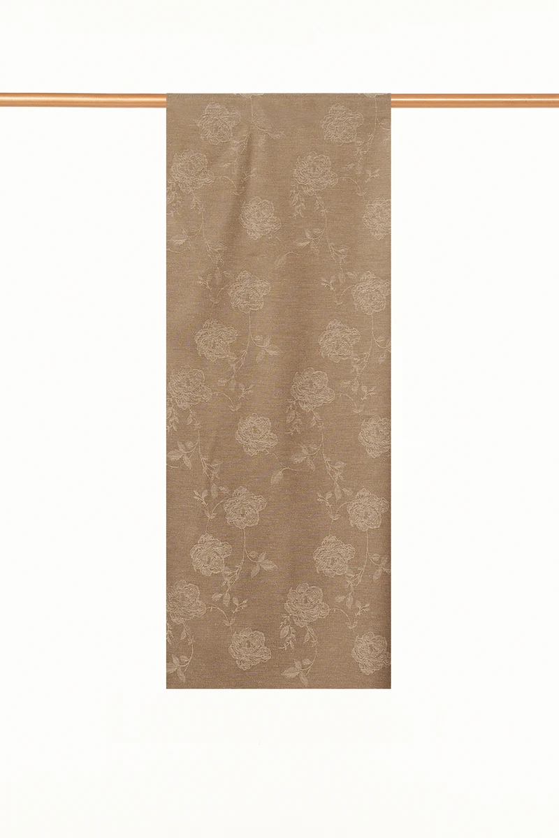 Çiçek Desen Pamuklu Şal Haki