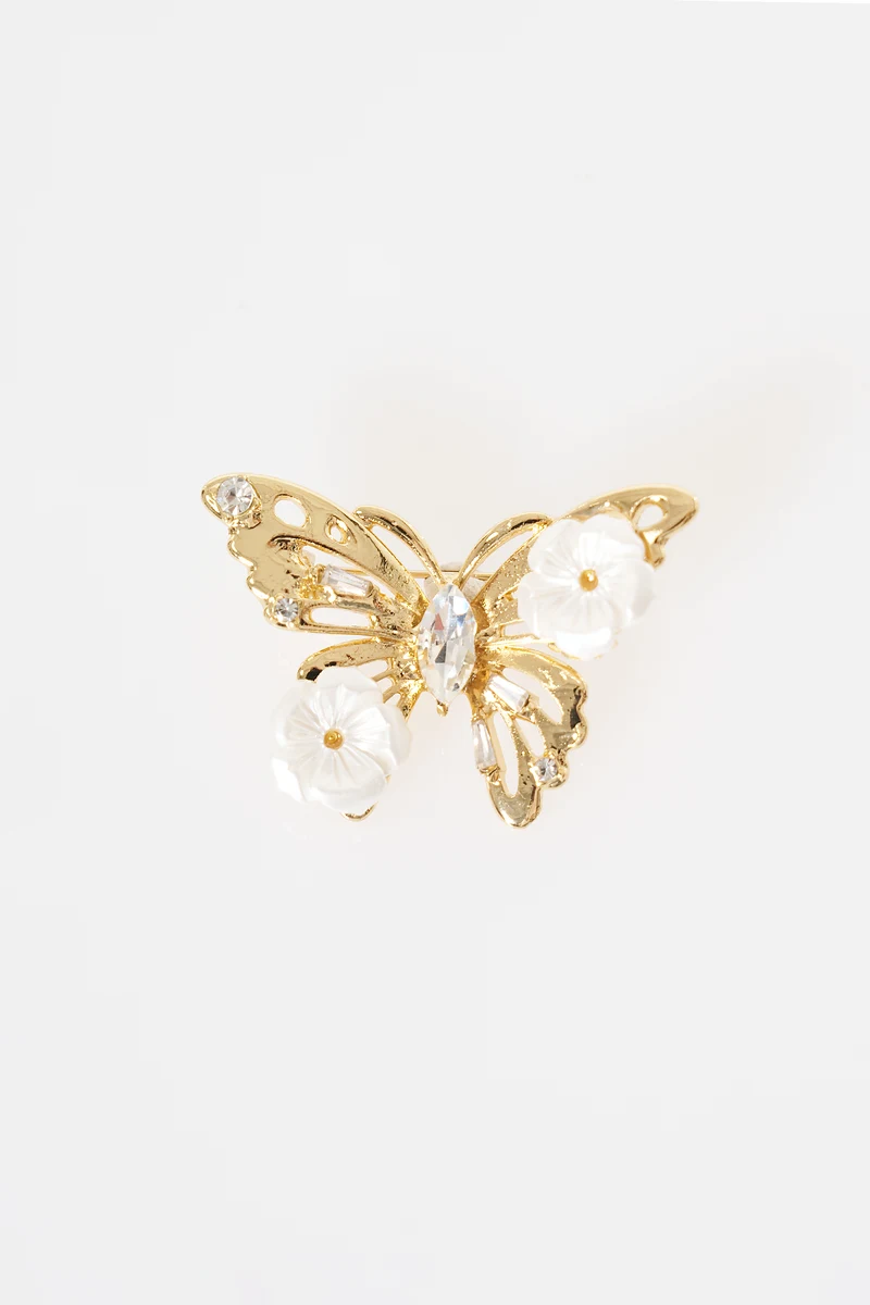 Butterfly Brooch Gold